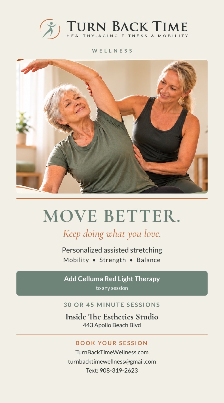 Front of the Turn Back Time Wellness brochure